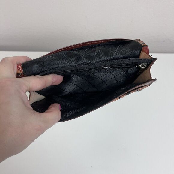 Shantiniketan Wallet Womens Leather Embossed Boho Desert Camel Safari Indian - Picture 6 of 12